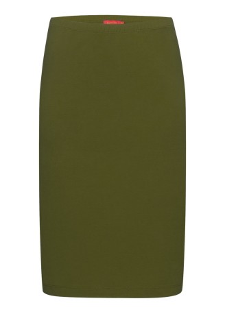 Юбка трикотажная, цвет хаки