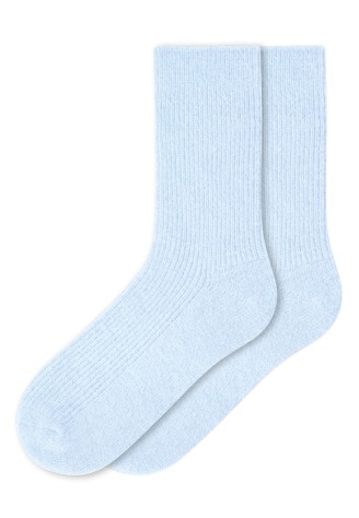 Носки шерстяные, цвет голубой