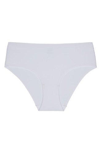 Трусы-слипы с завышенной талией бесшовные из микрофибры, цвет белый