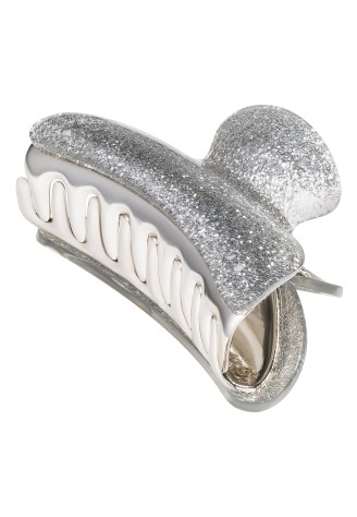 Заколка-краб, цвет серебристый