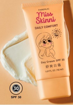 Дневной крем для лица SPF 30 Daily Comfort Miss Skinni от Фаберлик, фото 2