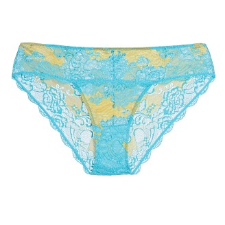 Трусы слипы «Карнавал», цвет желто-бирюзовый