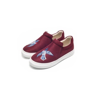 Слипоны для девочек Fairytale, бордовые