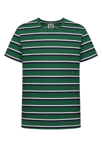 Трикотажная фуфайка с коротким рукавом для мужчины, цвет серо-зелёный