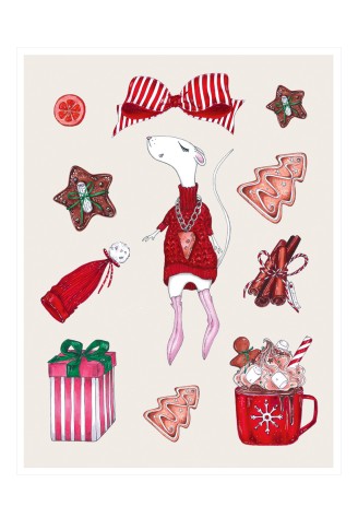 Новогодние наклейки «Время праздника»