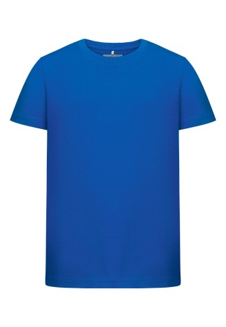 Трикотажная фуфайка с коротким рукавом для мальчика, цвет синий