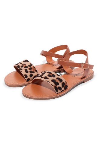Босоножки Vita, цвет леопардово-карамельный