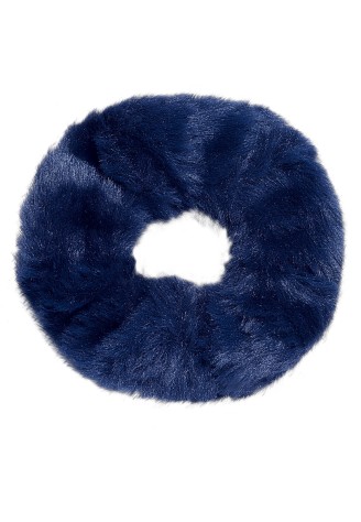 Резинка из искусственного меха, цвет синий