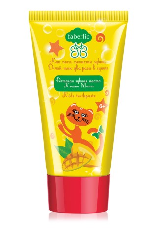 Детская зубная паста «Кошка Манго» 6+
