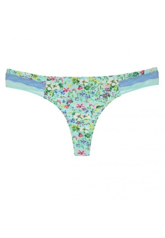 Трусы стринги MARSEILLE, цвет зеленый с принтом