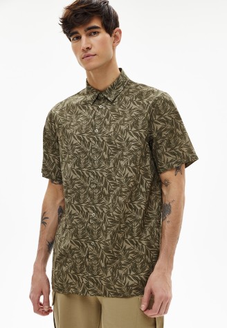 Рубашка с принтом для мужчины, цвет хаки