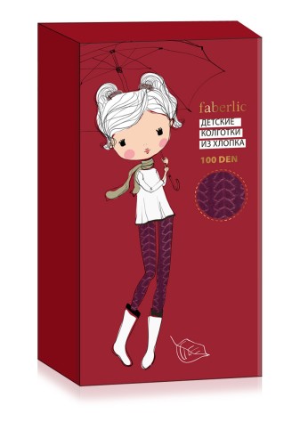 Мягкие эластичные колготки из хлопка «Лесная сказка» SD132, бордовые