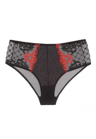 Трусы с завышенной талией «Версаль», цвет черный