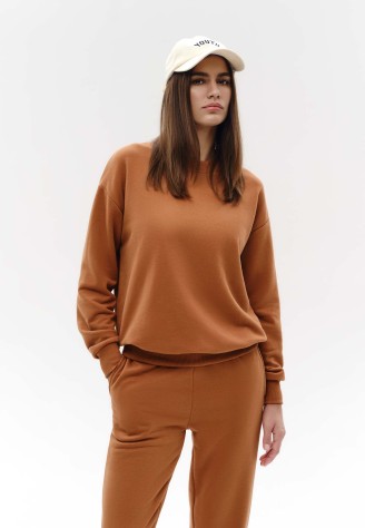Свитшот из футера, цвет кэмел