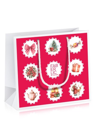 Бумажный подарочный пакет «Новогодняя сказка»