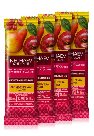 Батончик фруктовый «Яблоко-груша-годжи», 4 шт.