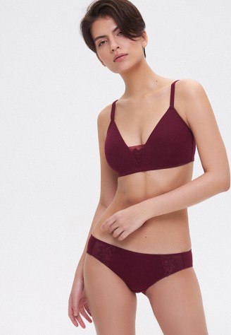 Трусы-слипы, цвет бордовый