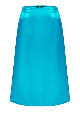 Юбка сатинированная, цвет синий
