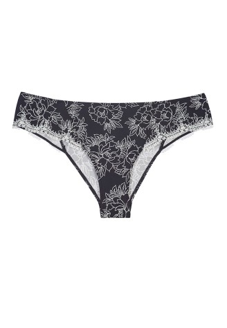 Трусы слипы «Поэзи», цвет черный с принтом