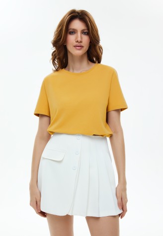 Женская футболка, цвет горчичный