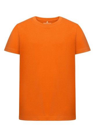 Трикотажная фуфайка с коротким рукавом для мальчика, цвет оранжевый