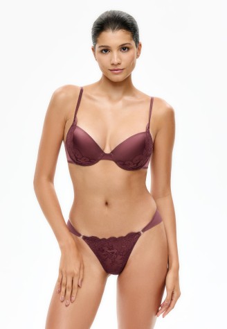 Бюстгальтер пуш-ап, цвет марсала