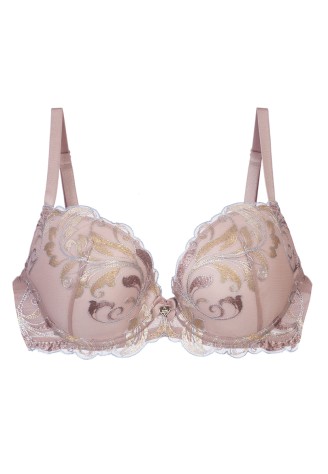 Бюстгальтер пуш-ап «Орсэ», бежево-серый