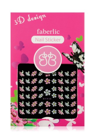 Стикеры для ногтей «Цветочки»