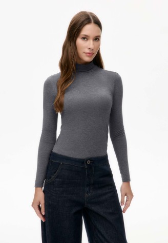 Водолазка женская, цвет серый меланж