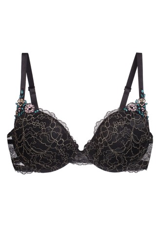 Бюстгальтер пуш-ап «Ивэт» черный