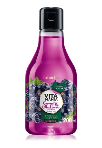 Гель для душа витаминный «Смородина и ежевика» Vitamania