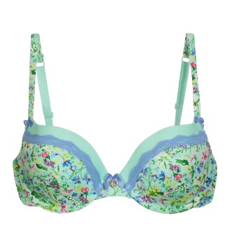 Бюстгальтер пуш-ап MARSEILLE, цвет зеленый с принтом