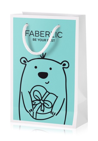 Бумажный подарочный пакет «Медвежонок», размер S, 11x17,5x5 см