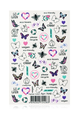 Переводные наклейки для дизайна ногтей It's Clear