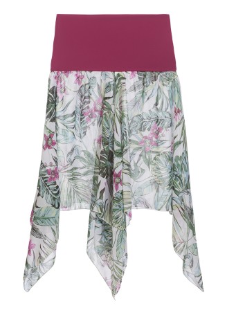 Пляжная юбка-трансформер, тропический принт
