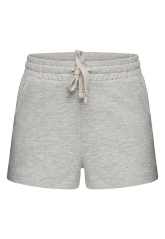 Шорты из футера для девочки, цвет светло-серый меланж