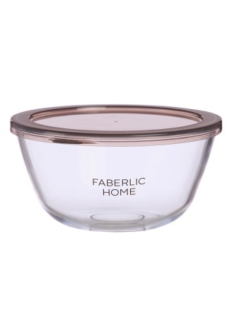 Миска из термостойкого стекла с крышкой, 1,5 л