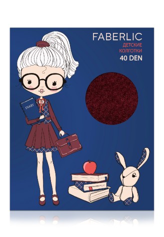 Колготки детские SD402, плотность 40 den, цвет бордовый