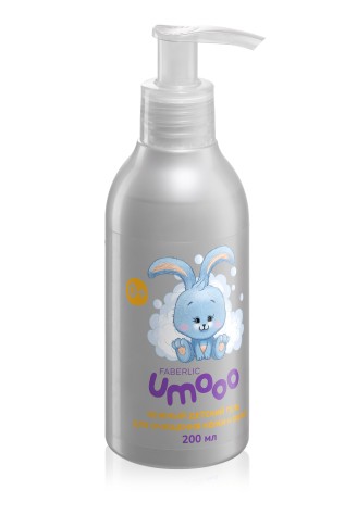 Нежный детский гель для очищения кожи и волос Umooo 0+