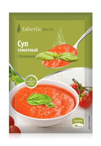 Суп томатный моментального приготовления с базиликом