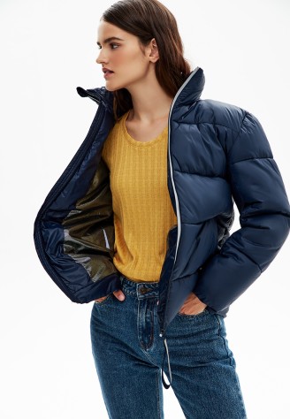 Утепленная куртка, цвет темно-синий