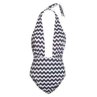 Сплошной купальник «Фестиваль» черно-белый