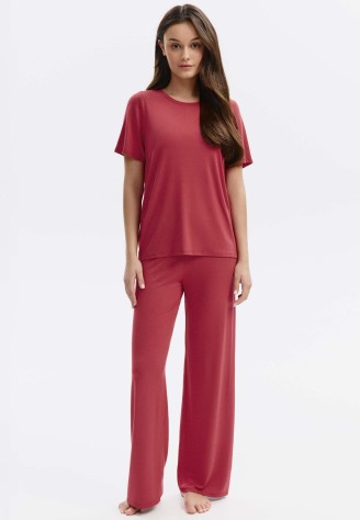 Брюки, цвет гранатовый