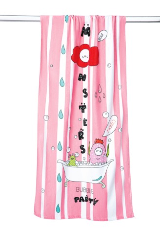 Полотенце банное махровое, цвет розовый