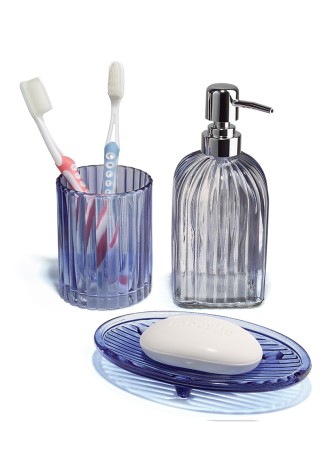 Набор для ванной комнаты, цвет синий