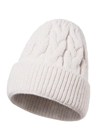 Шапка-бини, цвет светло-бежевый