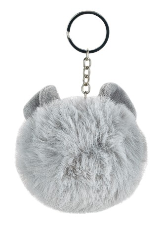Брелок из искусственного меха, цвет серый