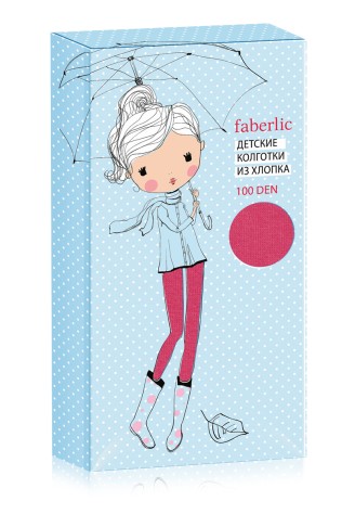 Колготки детские, плотность 100 den, цвет малиновый