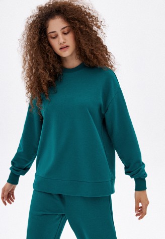 Толстовка, цвет изумрудный