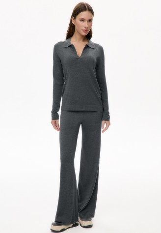 Трикотажный джемпер, цвет серый меланж
